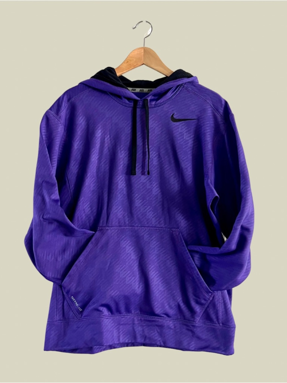 Nike Purple Pullover Hoodie with Black Accents